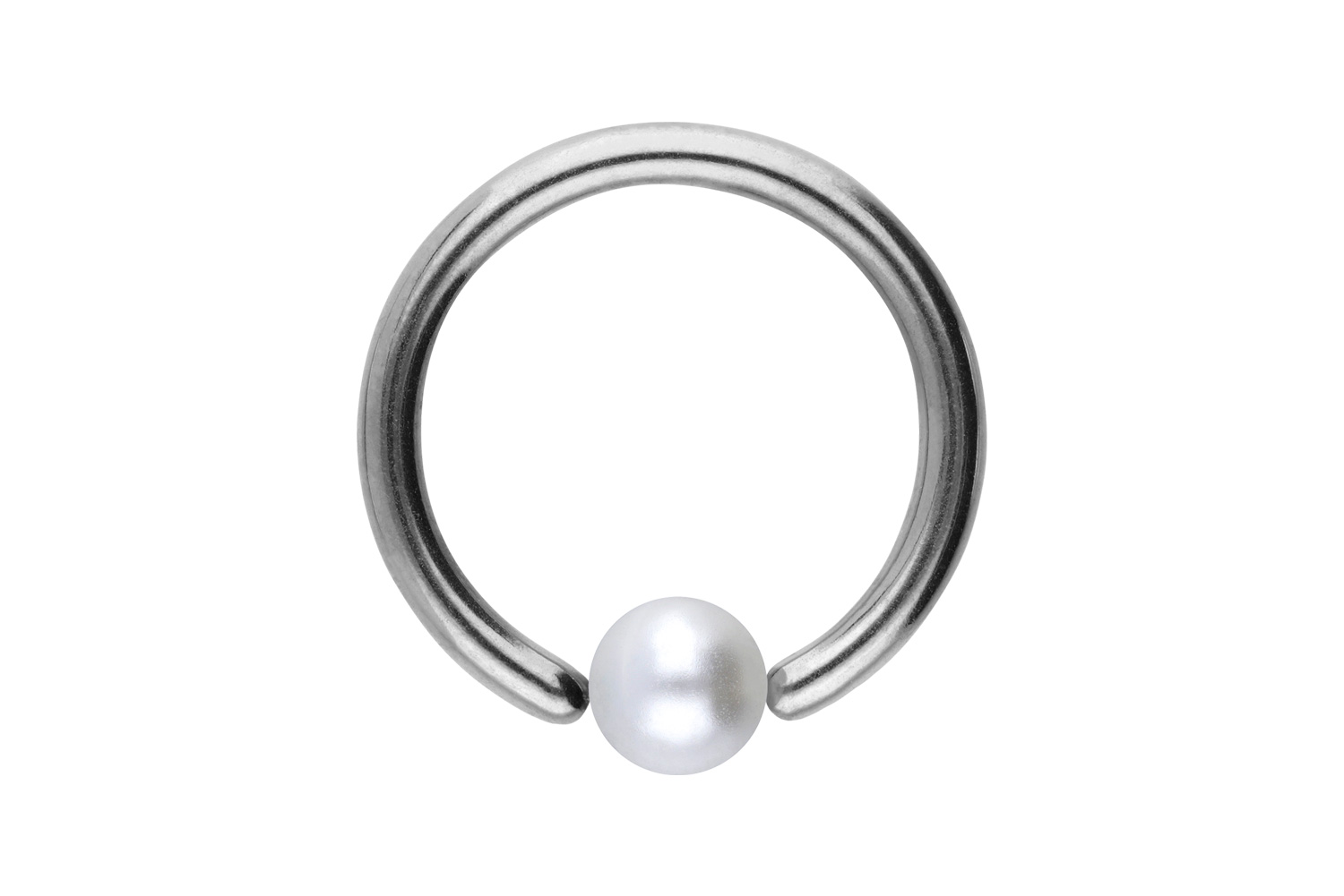 Chirurgenstahl Klemmkugelring Piercing SYNTHETISCHE PERLE